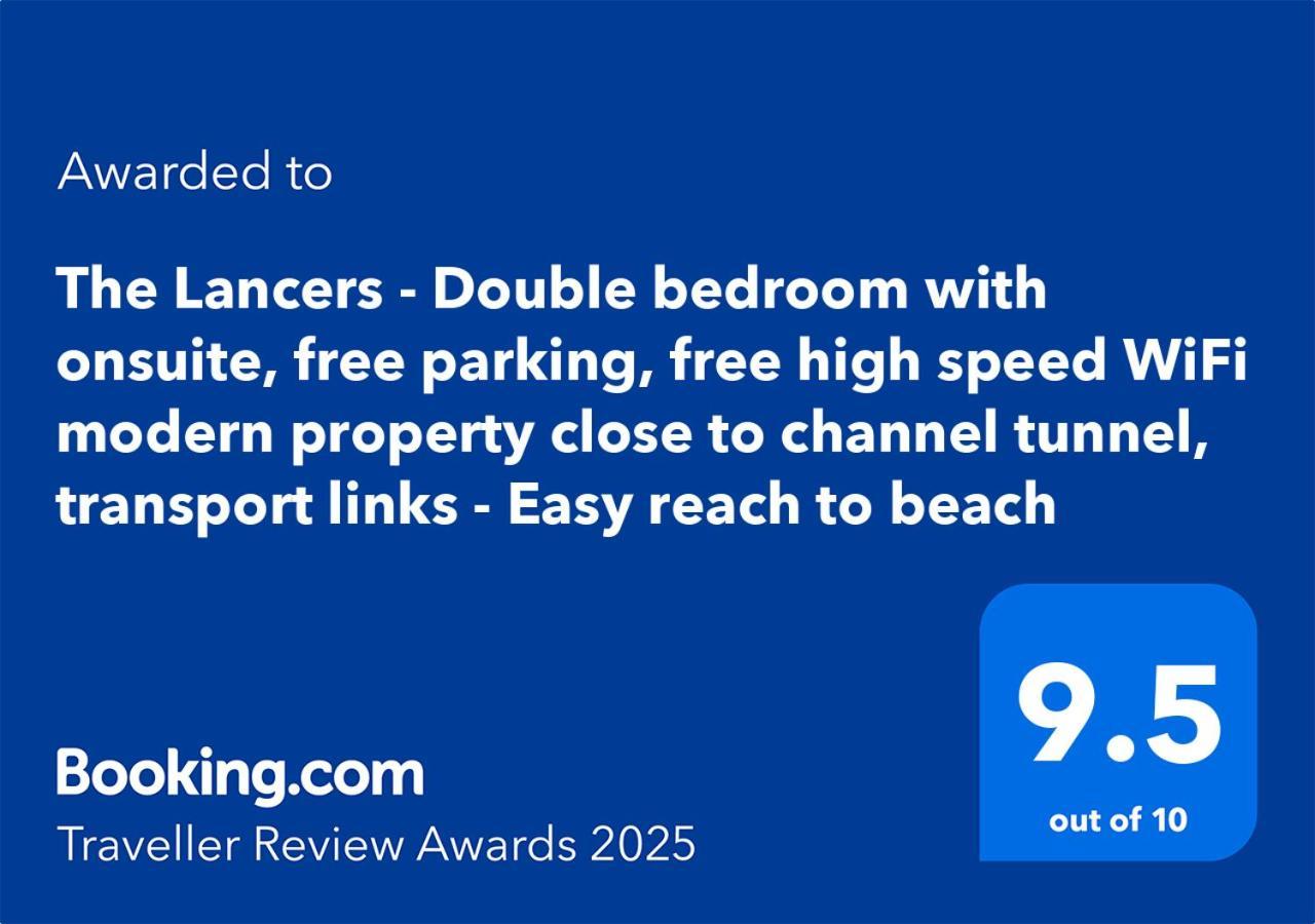 Modern Double Room With En-Suite, Parking & Fast Wifi - Close To Beach Sandgate Eksteriør bilde